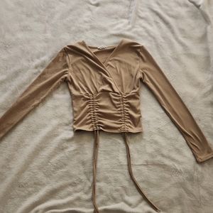CAPELLA tan crop top